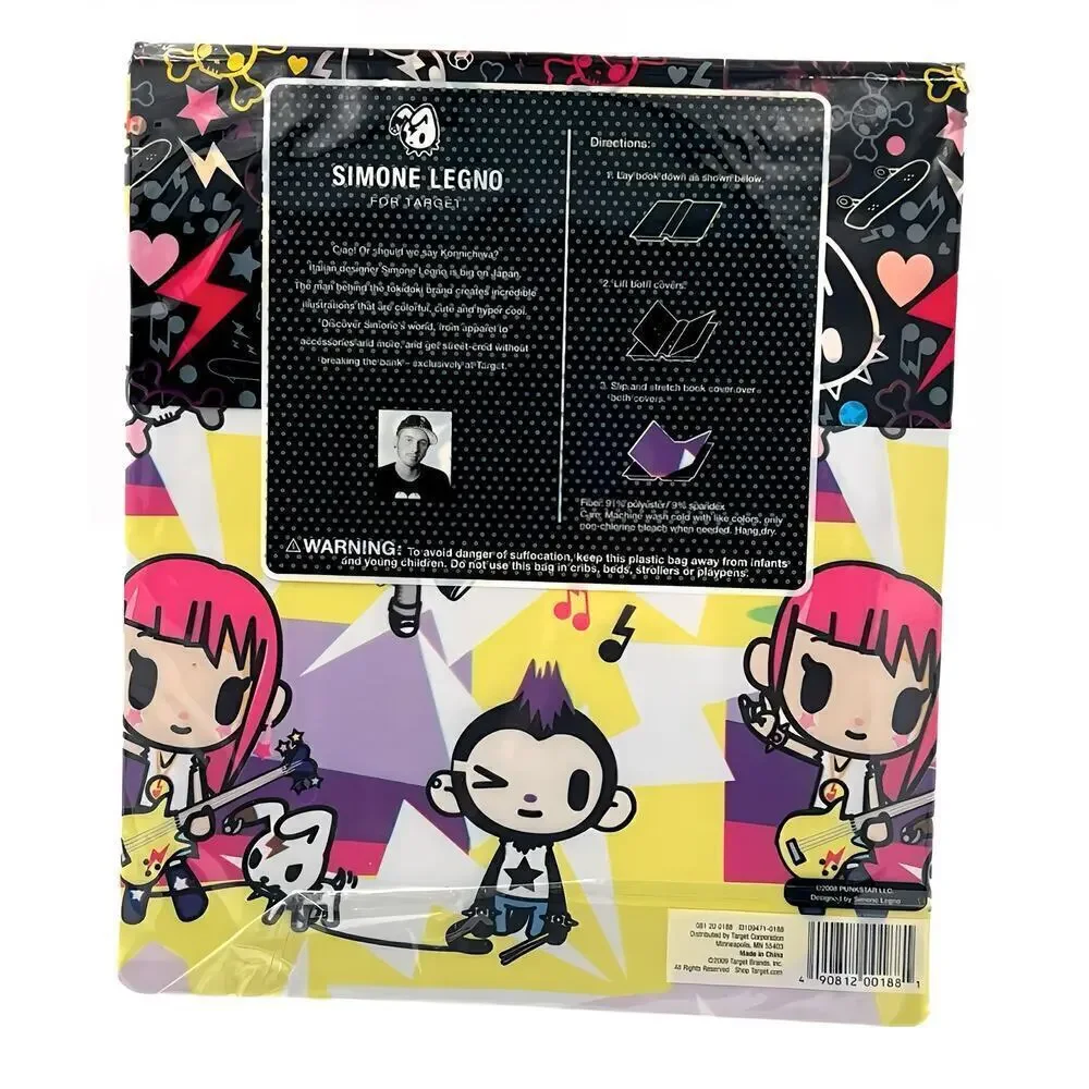 Tokidoki Punkstar Maxx School Supplies 2 Jumbo Book Cover Washable Stretchable